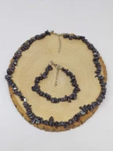 Hematit Taşı Küçük Taşlar Kolye & Bileklik Seti (52184) thumbnail 3