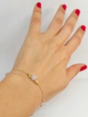 Pembe Kuvars Taşı Tasarım Bileklik (52046) thumbnail 2