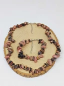 Rodonit Taşı İri Taşlar Kolye & Bileklik Seti (52280) thumbnail 3