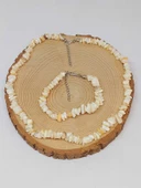 Sedef Taşı Küçük Taşlar Kolye & Bileklik Seti (52236) - 3