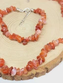 Akik Taşı Küçük Taşlar Kolye & Bileklik Seti (52214) thumbnail 2