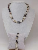 Rutil Kuvars (Melek Saçı) Taşı İri Taşlar Kolye & Bileklik Seti (52274) thumbnail 1