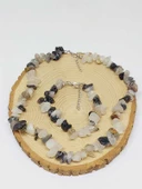 Rutil Kuvars (Melek Saçı) Taşı İri Taşlar Kolye & Bileklik Seti (52274) thumbnail 3