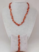 Akik Taşı Küçük Taşlar Kolye & Bileklik Seti (52214) thumbnail 1