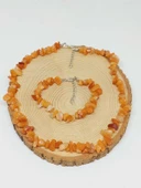 Akik Taşı Küçük Taşlar Kolye & Bileklik Seti (52244) thumbnail 3