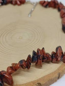 Kahverengi Obsidyen Taşı İri Taşlar Kolye (52266) - 2