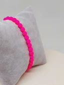 Lav Taşı Fosforlu Pembe Renk Bileklik 6mm (52392) thumbnail 4