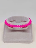 Lav Taşı Fosforlu Pembe Renk Bileklik 6mm (52392) thumbnail 3