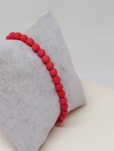 Lav Taşı Kırmızı Renk Bileklik 6mm (52388) - 4