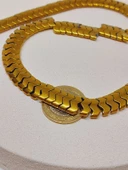 Hematit Taşı Şekilli Çift Delikli 4.5*12mm Dizi (52310) thumbnail 2