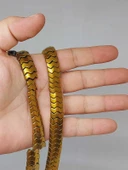 Hematit Taşı Şekilli Çift Delikli 4.5*12mm Dizi (52310) thumbnail 1