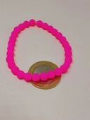 Lav Taşı Fosforlu Pembe Renk Bileklik 6mm (52392) thumbnail 2