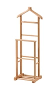 Geppetto Home Çiftli Dilsiz Uşak Askılık Cilasız Ham Ahşap 7559 - 1