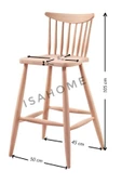 Kırlangıç Yıldız Bar Sandalye Ham Ahşap 1 ADET - 1