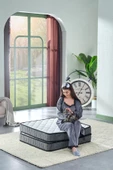 Deluxe Gri Katlanır Yatak Yer Yatağı Misafir Yatağı Kamp Yatağı (ÖLÇÜ SEÇENEKLİ) - 4