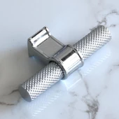Hisar Krom Metal Kulp Tek Vida Tırtık Desen Dolap Dolabı Kulpları KulbuÇekmece Mutfak Mobilya - 5
