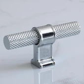 Hisar Krom Metal Kulp Tek Vida Tırtık Desen Dolap Dolabı Kulpları KulbuÇekmece Mutfak Mobilya - 2