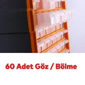 Vida Dübel Civata Kutusu Bölmeli Avadanlık Monoblok Çekmeceli 60'lı Takım Çantası Plastik Organizer - 3
