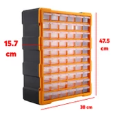 Vida Dübel Civata Kutusu Bölmeli Avadanlık Monoblok Çekmeceli 60'lı Takım Çantası Plastik Organizer - 2