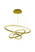 Ömür Avize Alex Modern Tasarım  3lu gold avıze - 1