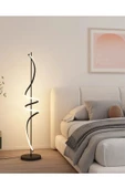 Ömür Avize Peri sıyah Modern Tasarım Ledli Köşe Lambader - 1