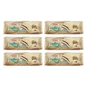 Ülker Halley Beyaz Çikolata Kaplamalı Sandviç Bisküvi 210g x 6 Adet - 2