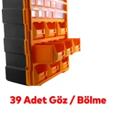 Vida Dübel Civata Kutusu Bölmeli Avadanlık Monoblok Çekmeceli 39'lu Takım Çantası Plastik Organizer thumbnail 4