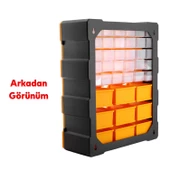 Vida Dübel Civata Kutusu Bölmeli Avadanlık Monoblok Çekmeceli 39'lu Takım Çantası Plastik Organizer thumbnail 5