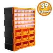 Vida Dübel Civata Kutusu Bölmeli Avadanlık Monoblok Çekmeceli 39'lu Takım Çantası Plastik Organizer thumbnail 1