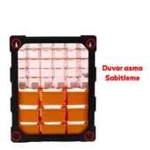 Vida Dübel Civata Kutusu Bölmeli Avadanlık Monoblok Çekmeceli 39'lu Takım Çantası Plastik Organizer thumbnail 6