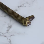 Dekor Eskitme Antik Sarı Metal 224 mm Mobilya Mutfak Çekmece Dolap Dolabı Kulpu Kulbu Kulpları thumbnail 5