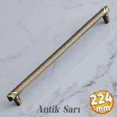 Dekor Eskitme Antik Sarı Metal 224 mm Mobilya Mutfak Çekmece Dolap Dolabı Kulpu Kulbu Kulpları thumbnail 1