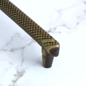 Dekor Eskitme Antik Sarı Metal 224 mm Mobilya Mutfak Çekmece Dolap Dolabı Kulpu Kulbu Kulpları thumbnail 4