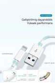 1 METRE Iphone Şarj Kablosu Usb To Lightning 6 6s 7 8 X Xs Xr 11 12 13 14 Pro Max Plus Beyaz - 2