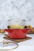 Acar Qualita Savor Serisi 22 cm Kızartma Tenceresi Kırmızı - 1