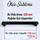 Dekor Siyah Metal Kulp 128 mm 12.8 cm Mobilya Çekmece Mutfak Dolabı Dolap Kulpları Kapak Kulpu Kulbu thumbnail 3