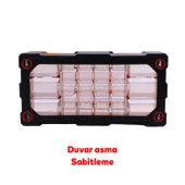 Vida Dübel Civata Kutusu Bölmeli Avadanlık Monoblok Çekmeceli 26'lı Takım Çantası Plastik Organizer - 5