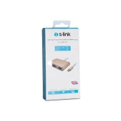 S-LINK SL-USB-C66 0.15metre TYPE-C-USB 3.0_VGA Çevirici Adaptör Gold 4K - 5