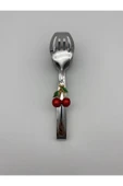 Kirazlı Gümüş Maşa Seti, Salata, Makarna ve Pasta Servis Sunum Maşası, Paslanmaz Çelik 18/10 - 7