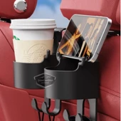 Oto Araç İçi Çok Fonksiyonlu Koltuk Arkası Organizer Bardaklık Telefon Tutucu Askılık Araba Eşya Düzenleyici 1 Adet - 4