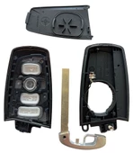 Bmw Cas4 F Serisi Uyumlu Smart Kumanda Kabı Anahtar Kabı Oto Anahtarlık 4 Tuşlu Logolu Gri thumbnail 3