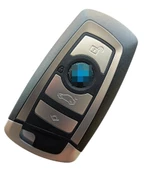 Bmw Cas4 F Serisi Uyumlu Smart Kumanda Kabı Anahtar Kabı Oto Anahtarlık 4 Tuşlu Logolu Gri thumbnail 1