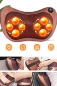 Çift Motorlu Titreşimli 8 Toplu Yoğurmalı Isıtmalı Bel Boyun Ayak Sırt Omuz Masaj Aleti - 6