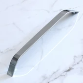 Volga Krom Metal Kulp 224 mm 22.4 cm Mobilya Çekmece Mutfak Dolabı Dolap Kulpları Kapak Kulpu Kulbu - 2