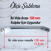 Volga Metal Krom Kulp 128 mm 12.8 cm Mobilya Çekmece Mutfak Dolabı Dolap Kulpları Kapak Kulpu Kulbu - 3