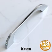 Ezgi Metal Krom Kulp 128 mm 12.8 cm Mobilya Çekmece Mutfak Dolabı Dolap Kulpları Kapak Kulpu Kulbu thumbnail 1