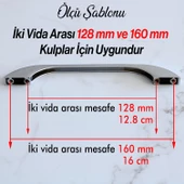 Ezgi Metal Krom Kulp 128 mm 12.8 cm Mobilya Çekmece Mutfak Dolabı Dolap Kulpları Kapak Kulpu Kulbu thumbnail 3