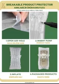 50 Adet-Paket 27x30 cm Airpack Ambalaj Torbası Airbag Havalı Poşet Dayanıklı Paketleme - 4