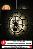 Led Işıklı Rakamlı Duvar Saati Sessiz Dekoratif Modern Siyah Duvar Saati -RGB Renkli 40x40cm - 4
