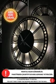 Led Işıklı Rakamlı Duvar Saati Sessiz Dekoratif Modern Siyah Duvar Saati -RGB Renkli 40x40cm - 1